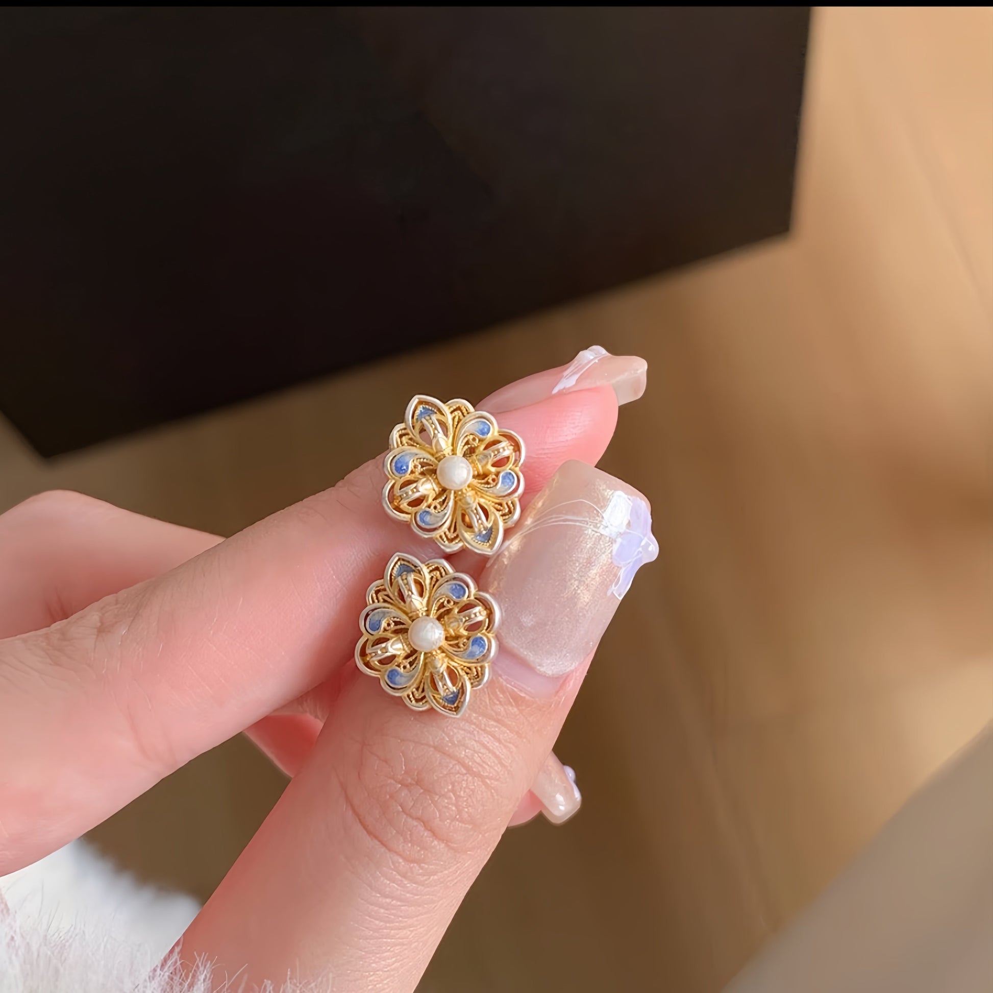 Blue Lotus Hollow Bangle, vintage Chinese silver filigree bracelet, handmade silver jewelry.